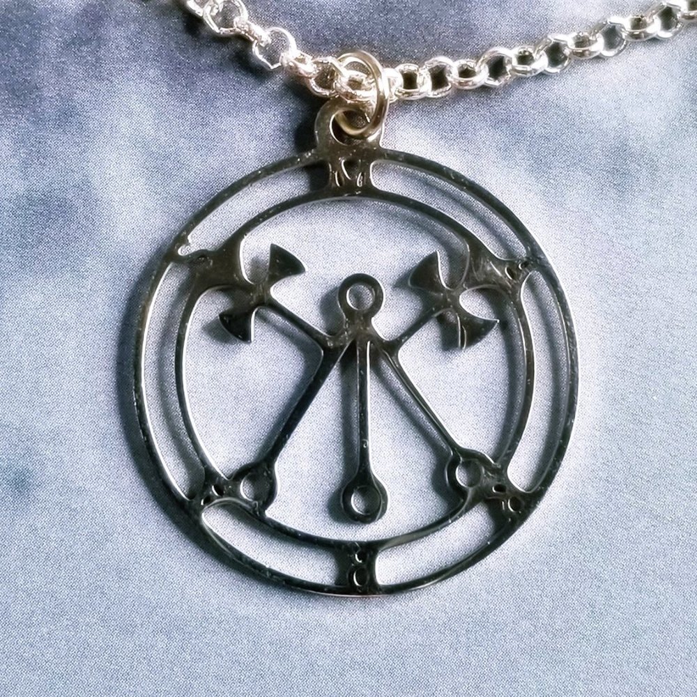 Marbas Goetic Goetia Sigil Silver Necklace